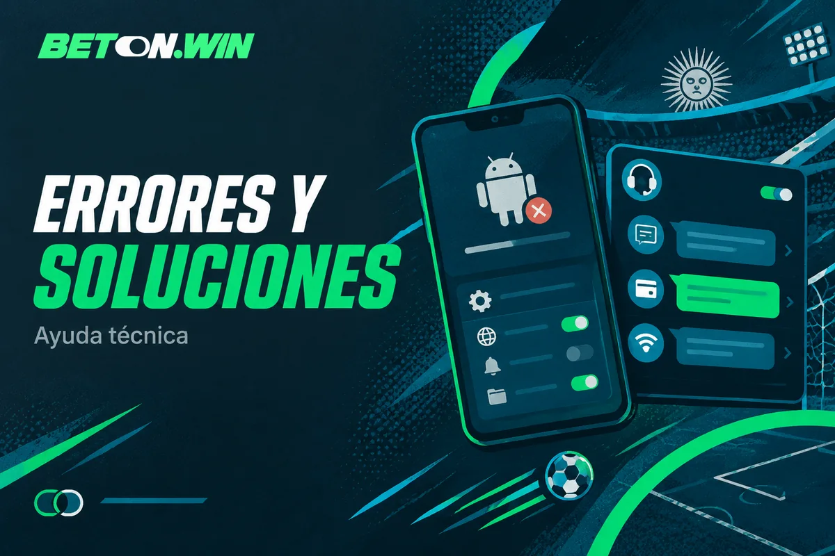 Celular con error de instalación y opciones de soporte