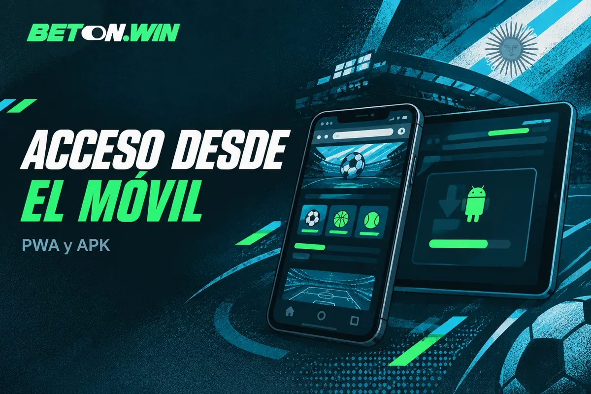 Teléfono y tableta con acceso web e instalación APK