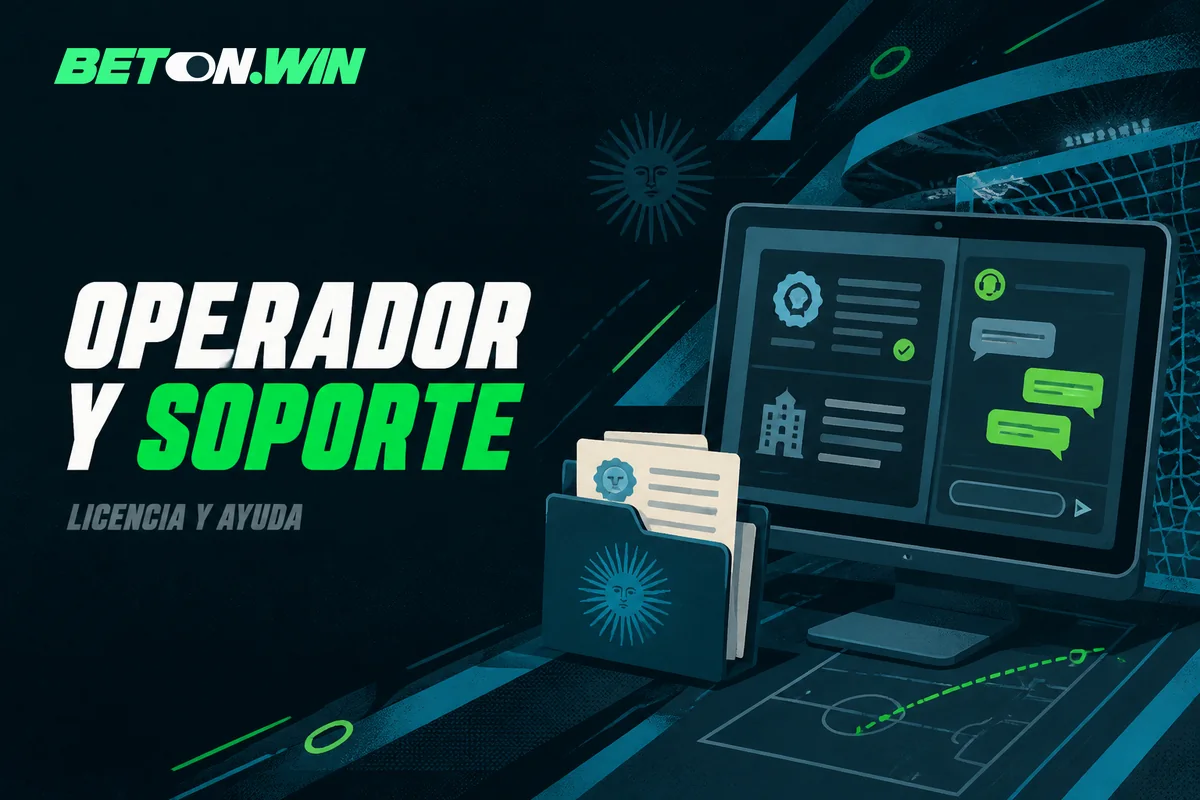 Pantalla de licencia, datos del operador y chat de soporte