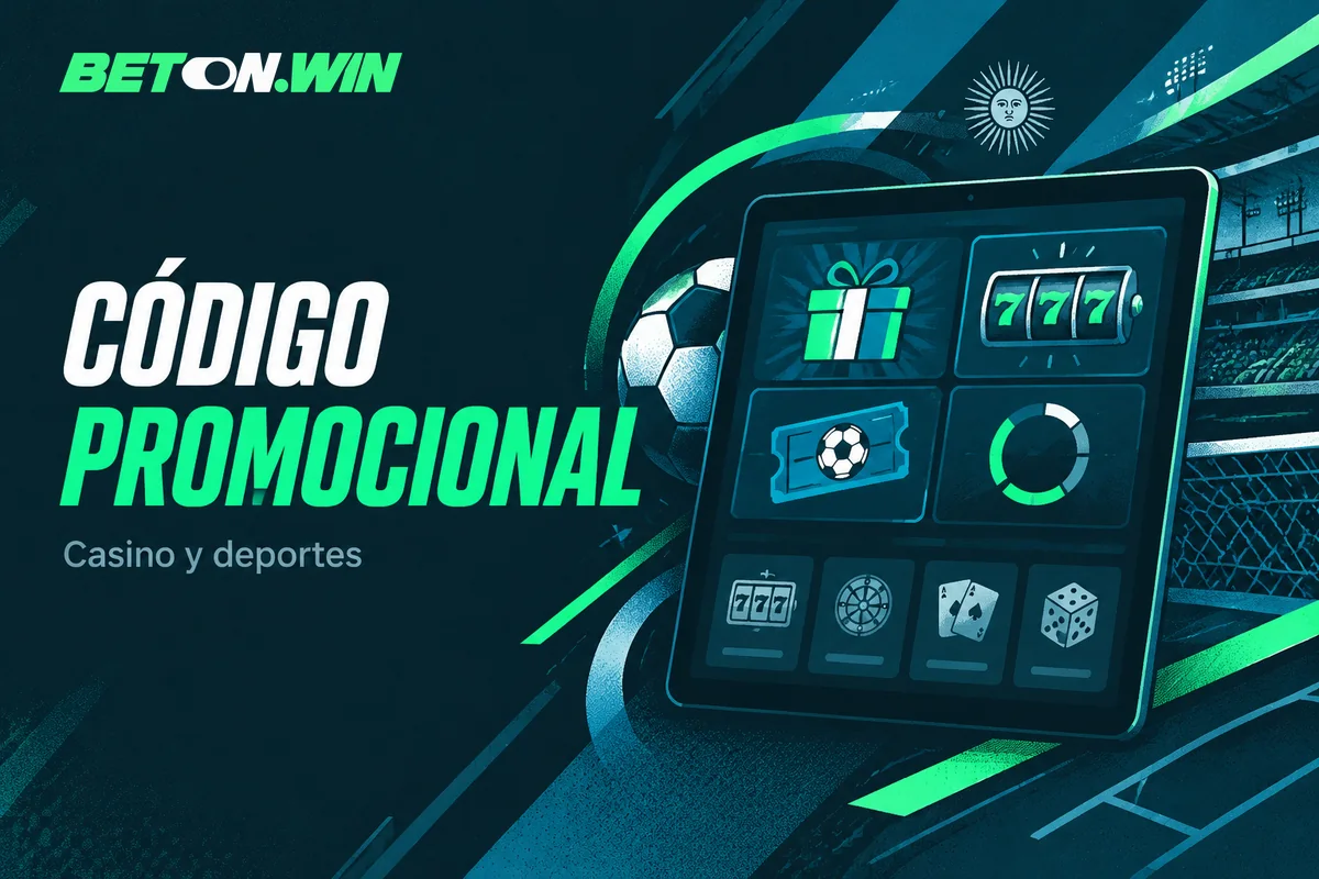 Tablet con bienvenida de casino, deportes y juegos