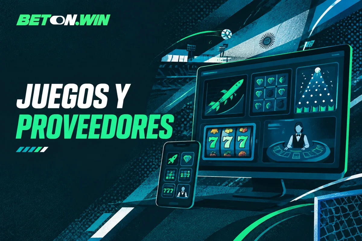 Catálogo de juegos con tragamonedas y mesa en vivo