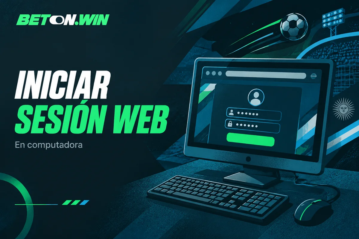 Computadora muestra formulario de acceso y navegador abierto