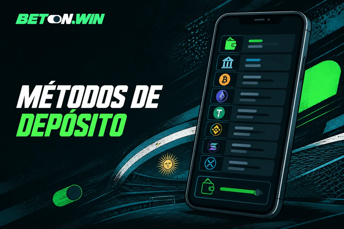 Métodos de depósito y mínimo en pantalla de celular