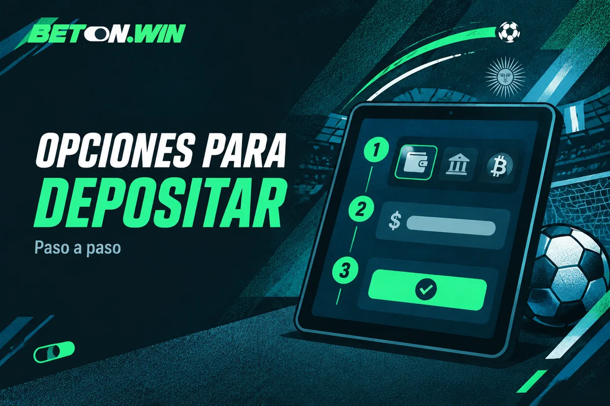 Tablet con pasos simulados para realizar un depósito